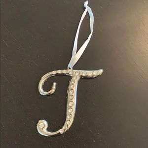 “T” Rhinestone Ornament